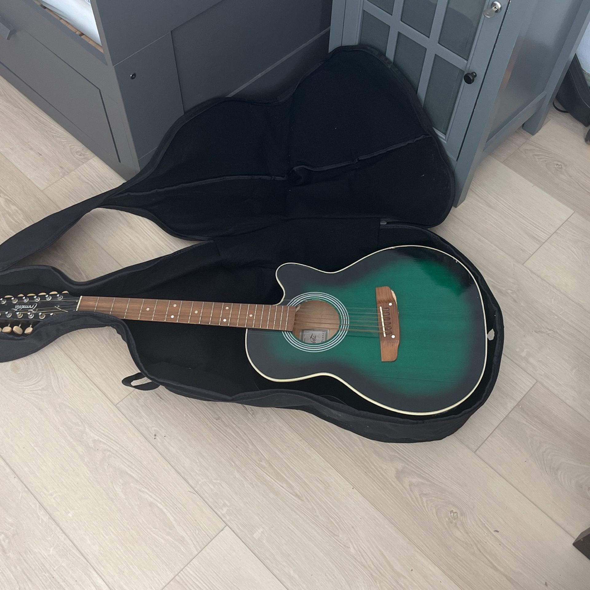 Green trembita 12 string guitar  