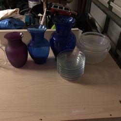 Kitchen Glass Bowls And flower Vases