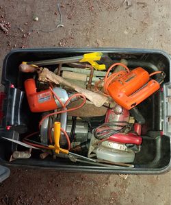 Tote of Wood Working Tools