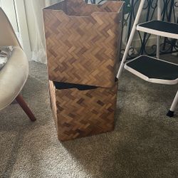Bamboo storage Bins  (Qty 3)
