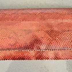 Beautiful Vintage Eel Skin Clutch Handbag Purse