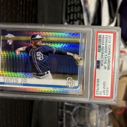 2019 Topps Chrome Fernando Tatis Jr Prism Refractor Rookie Card PSA 10