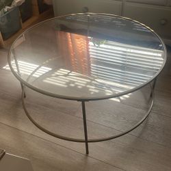 Round Glass Coffee Table 