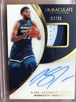 2018-19 Panini Karl Anthony Town Immaculate Collection 17/25