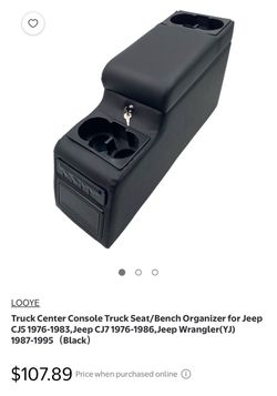 Jeep Console Bench Organizer