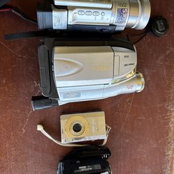 Vintage Camcorder & Digital Camera Lot – Sony JVC Canon