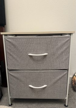 Light-gray fabric nightstand