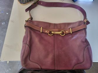 Coach leather hobo bag purple lavender