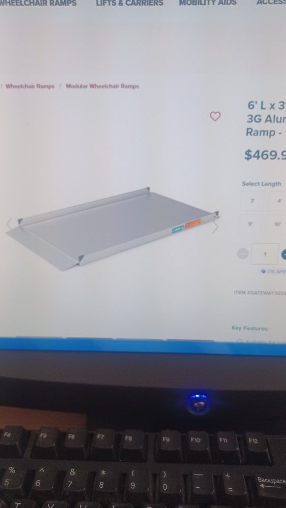 New 6' L x 3' W EZ-ACCESS® GATEWAY™ 3G Aluminum Wheelchair Access Ramp