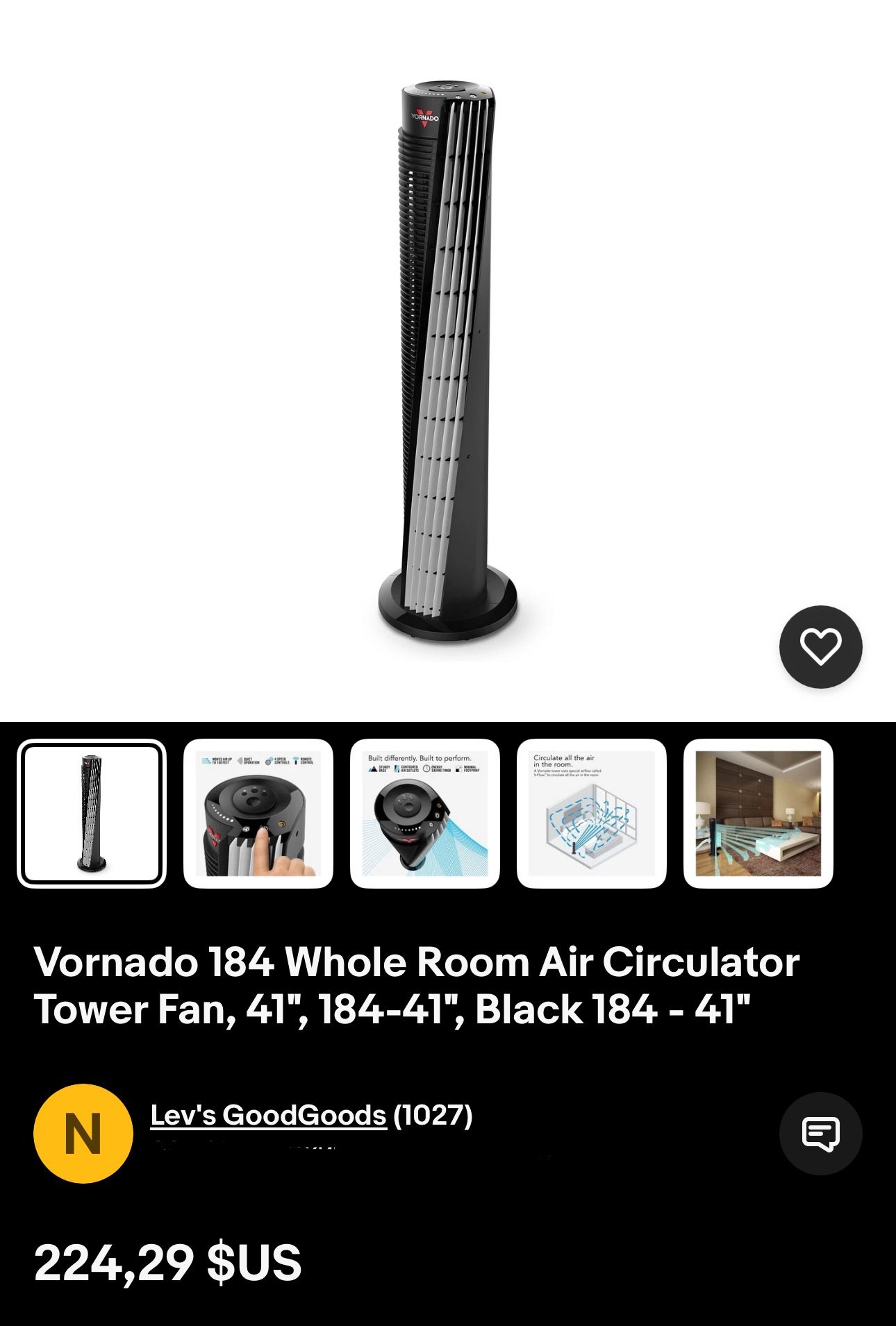 Vornado 41” tower fan