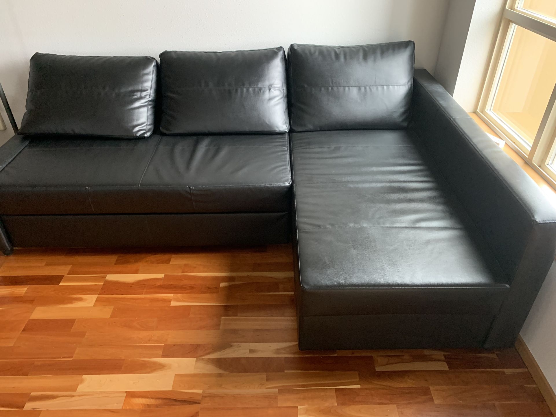 Ikea Friheten Chaise Sectional Sofa And Pull Out Bed