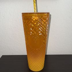 New Starbucks Orange Jeweled Tumbler 