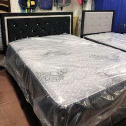 New Full Size Bed With Mattress And Boxspring Included
