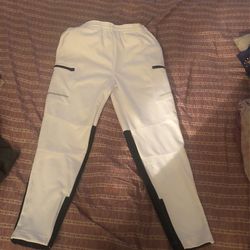white CSG jogging pants L