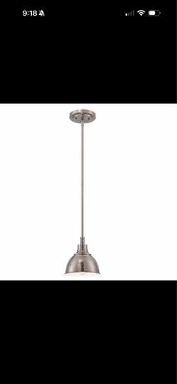 Craftmade Timarron 60-Watt 1 Light Antique Nickel Finish Mini Pendant Light