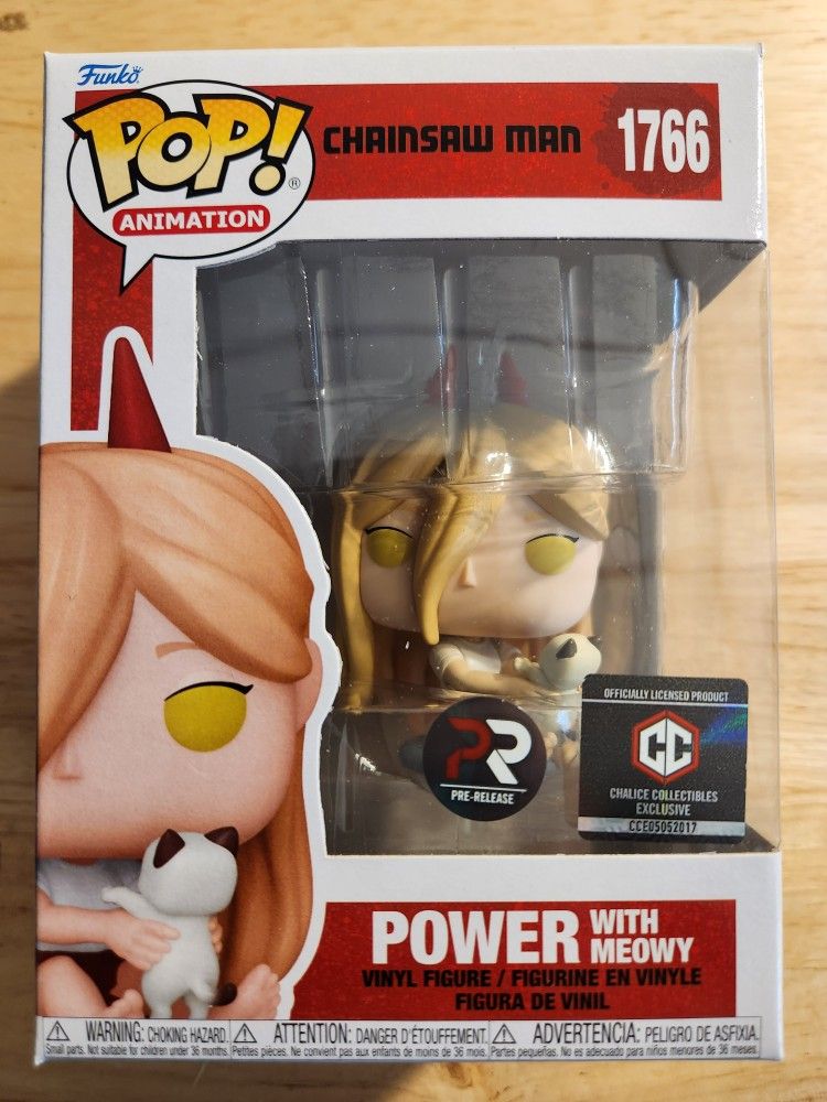 Funko POP Chainsaw Man 1766 Power W/ Meowy Chalice Collectibles Exclusive Pre Release