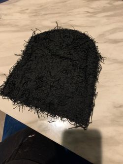 Black knitted beanie