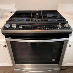30” WHIRLPOOL SLIDE-IN GAS RANGE 5 BURNER W/CONVENTION OVEN STAINLESS “WORKS GREAT”