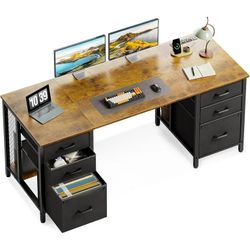 Brown 63 Inch Desk