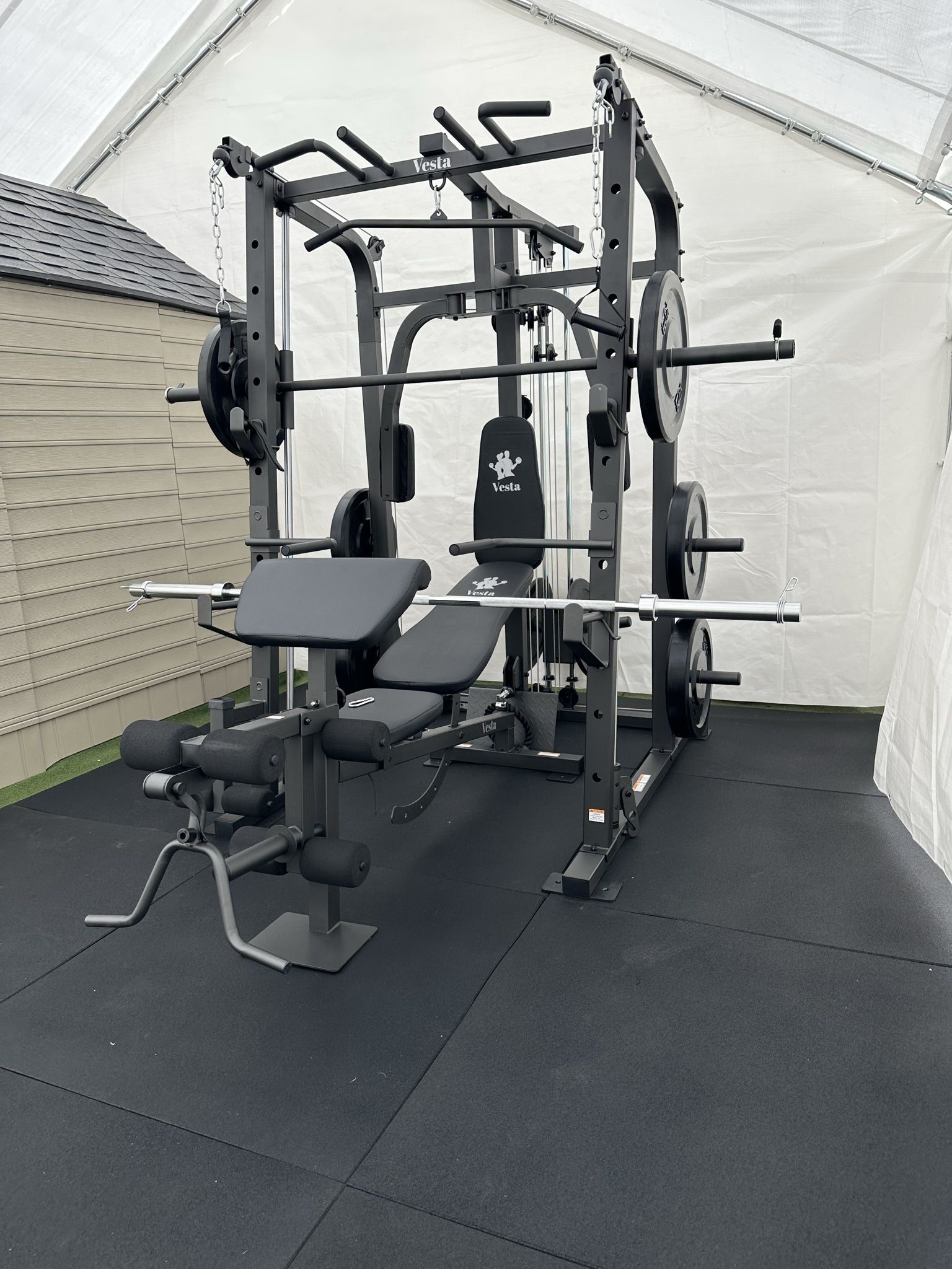  Smith Machine SM1001/FID Adj Bench/Gym Equipment/Fitness/Squat Rack/‼️⭕️WEIGHTS AND OLYMPIC BARBELL SOLD INDIVIDUALLY ⭕️‼️FREE  DELIVERY🚚 