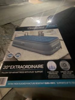 Beauty rest twin size air mattress 39”x75”x20 new opened and tested once
