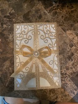 Paris theme wedding -quince invitations