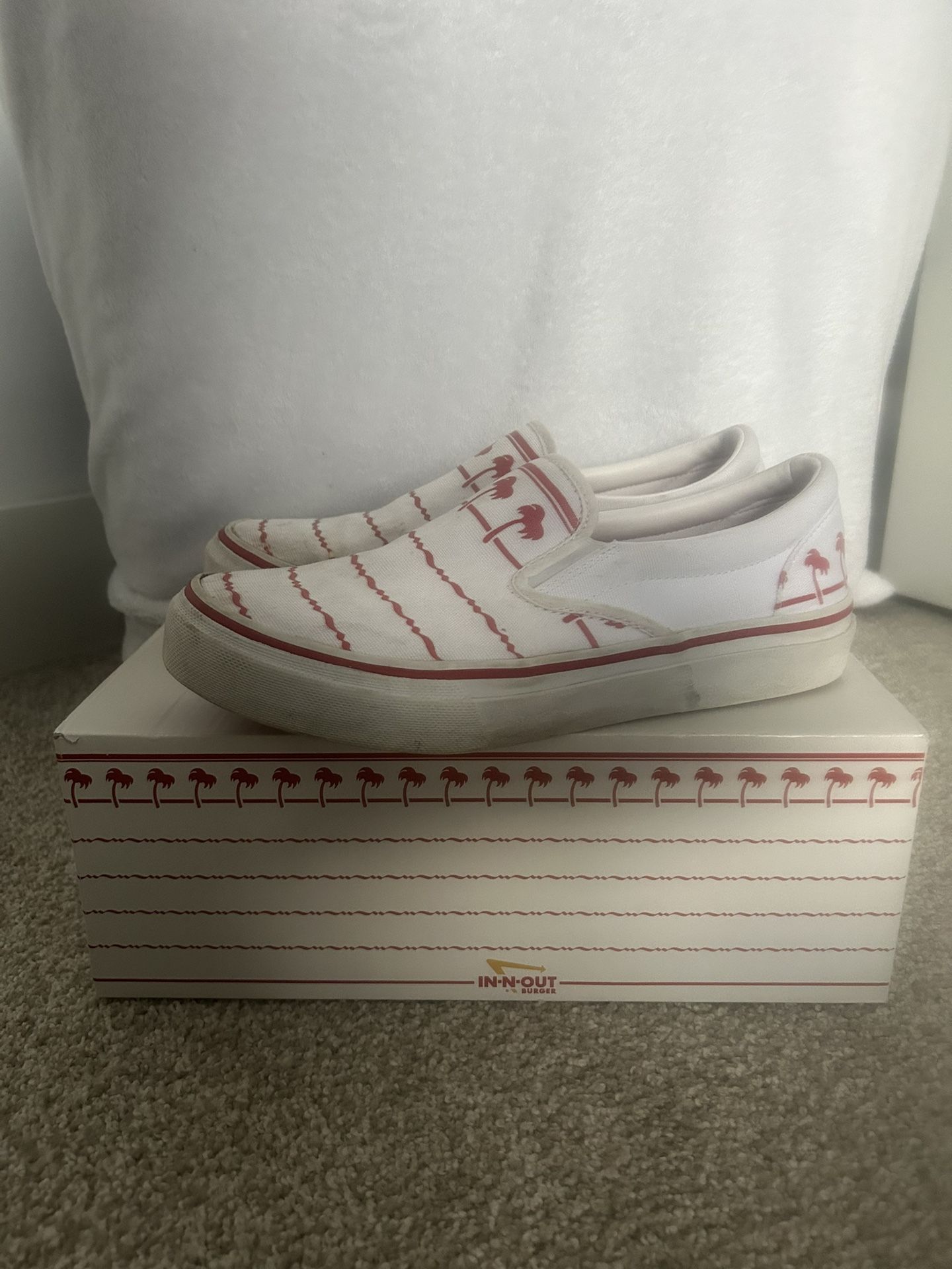  White Vans In and Out Slip-On Shoes Size 9 (Used)