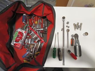 Mixed Hand Tool Lot with Tool Bag