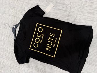 Coco Nuts Wahine Hawaii Black & white Graphic T-Shirt