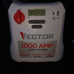Vector 1000 Amp Jump Starter Power Supply 120 PSI Compressor 25 Watt USB Power 15 Watt Type A USB Power