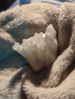 White clear crystal cluster