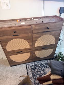 Shoe organizer cabinet (brown)