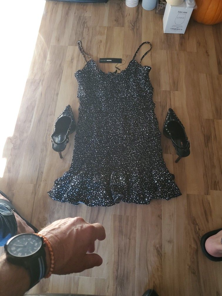 Fashion Nova Mini Dress & Shoes