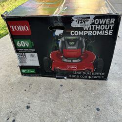 Toro 60V Battery Powered Lawn Mower Kit Brand New With Battery And Charger