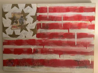 American Flag Hand Made Art