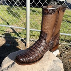 Botas Vaqueros De Piel Café - Varias Medidas 