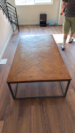 Wood and Metal Coffee Table
