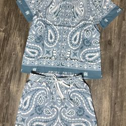 Amiri Bandana Shorts Set 