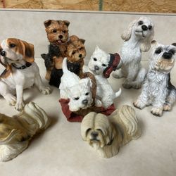 Group of Small Dog Figurines 