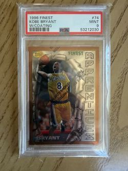 1996 FINEST KOBE BRYANT W/COATING PSA 9