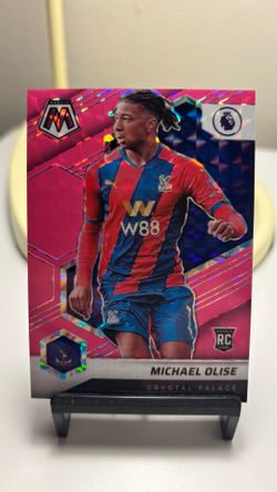 Panini 2021-22 Mosaic Premier League Michael Olise Rookie Pink Fluorescent 08/10