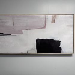 Abstract Painting With Wooden Frame 