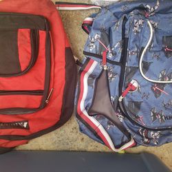 10 Backpacks In Excellent Too Like New Angels,marvel,jansport,everest, Etc
