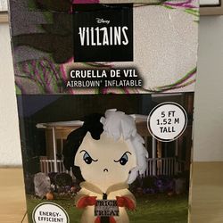 Disney Villains Cruella de Vil 5ft Airblown Inflatable LED Halloween