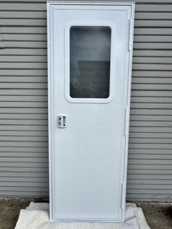 AP Products Lippert RV/Trailer/Camper Square Door - 24" x 70", White