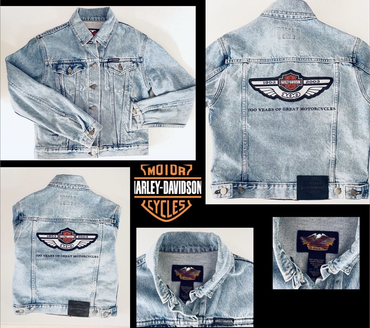 Vintage Harley Davidson Denim Jacket Women’s