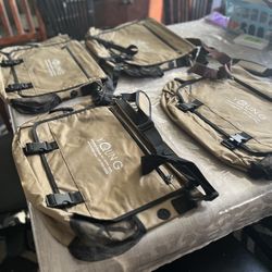 Set of four shoulder bags for business never used with Huge room to fit all items  One big zipped pocket at front . Four pockets for cards pens, and m