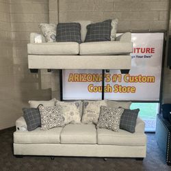 Cream Grey Sofa Couch Set 