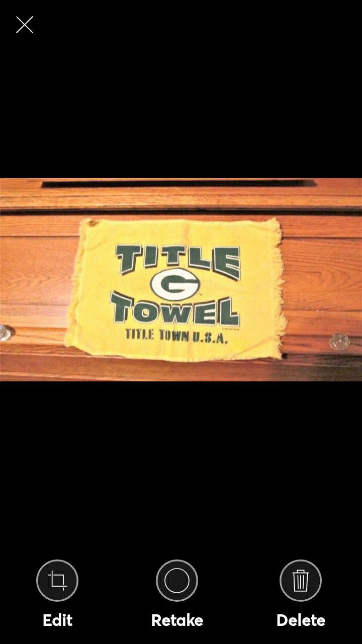 Vintage Green Bay Packers Hand Towel Green Bay Packers Terry Hand Towel