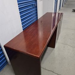 Real Wood Desk 2 File Drawers 1 With Key